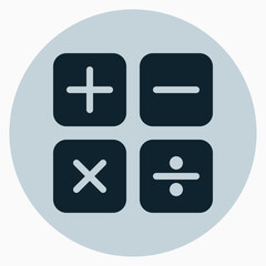 Obraz premium Basic Math Operation Icon in glyph style. Perfect for apps, websites, UI UX, presentations, or infographics. Editable illustration file with clean design and modern design.