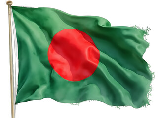 flag of Bangladesh with watercolor. water color painting