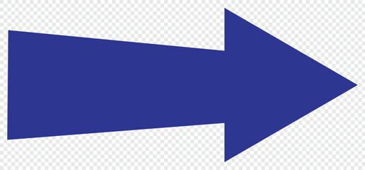 A large blue icon with a solid long arrow pointing to the right on a white background. Long arrow. arrow pointing right site. large arrow pointing right. eps 10
