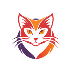 simple cat logo vector art