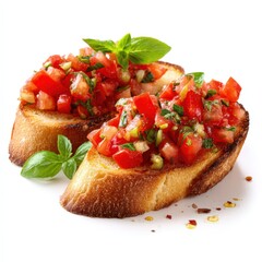 Delicious Bruschetta with Fresh Tomatoes and Basil Italian Appetizer Recipe