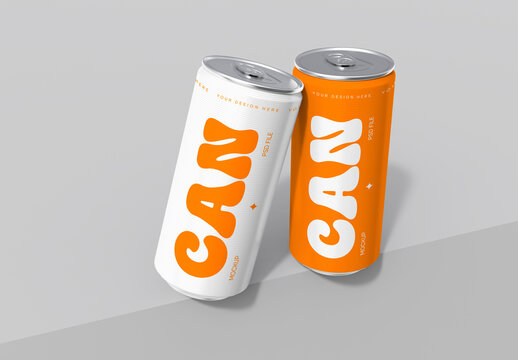 Soda Can Mockup Duo