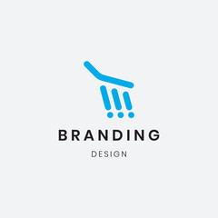 Flat "Shop" logo business brand identity design
