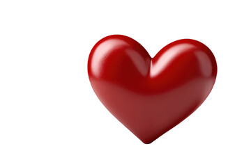 A shiny, red heart symbolizing love and affection.