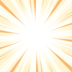 Obraz premium Abstract Calm Orange Glowing Sunburst Background. Yellow Color Glow Effect Sunburst Background for Presentation, Banner, Poster, Flyer, Sales. Pop Art Poster for Summer and Spring Theme.