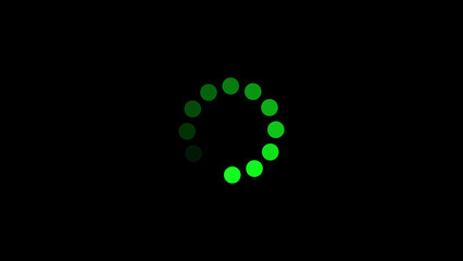 A circular loading icon with rotating segments, glowing in soft neon hues, symbolizing progress, waiting, or processing in digital environments with a smooth, continuous motion.
