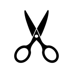 Cutting tool scissors silhouette perfect for salon or design use with transparent background  