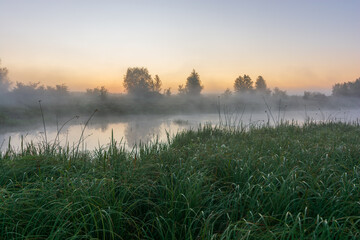 misty morning on the river