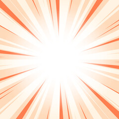 Coral Orange Abstract Glowing Sunburst Background. Yellow Color Glow Effect Sunburst Background for Presentation, Banner, Poster, Flyer, Sales. Pop Art Poster for Summer and Spring Theme.