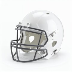 Fototapeta premium A gleaming protective headgear displayed, a symbol of athletic resilience on white background