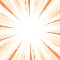 Creamsicle Orange Abstract Glowing Sunburst Background. Yellow Color Glow Effect Sunburst Background for Presentation, Banner, Poster, Flyer, Sales. Pop Art Poster for Summer and Spring Theme.
