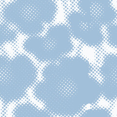 Ditsy liberty style seamless patterns. halftones summer daisy flowers in white  Simple flat modern drawing. Floral texture collection for textile and fashion design. Spring botanical print.
