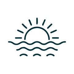 Sunset and Mist Material SVG Icon