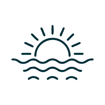 Sunset and Mist Material SVG Icon