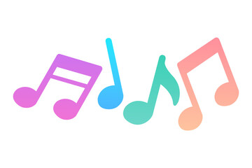 colored musical notes