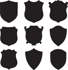A set of vintage heraldic shield icons and emblems for your design