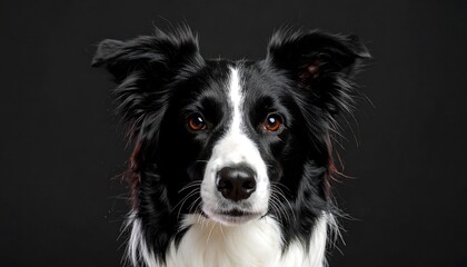 Fototapeta premium Black and white dog portrait (11)