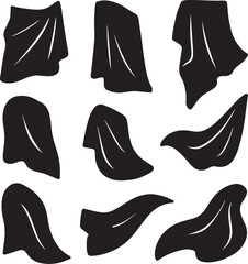 Fashion vector illustration of a woman's clothing set featuring a silhouette of a dress, hat, boots, and shirt