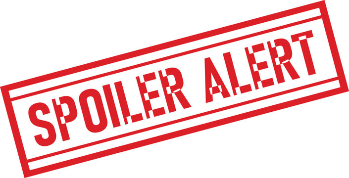 spoiler alert Rubber Stamp Vector Template	