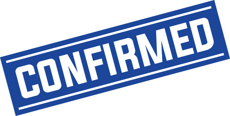 confirmed Rubber Stamp Vector Template	
