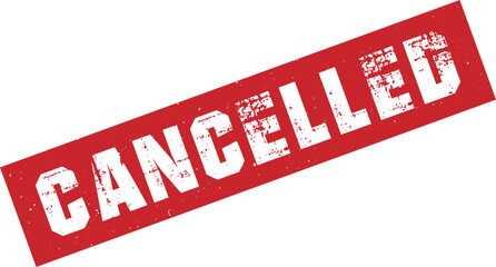Cancelled  Grunge Rubber Stamp Vector Template	