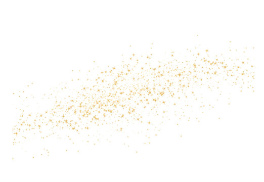 Campo de Estrellas Doradas sobre Fondo Aislado Transparente PNG