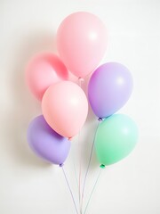 Pastel Balloons in a Soft Room