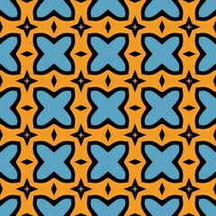 A seamless illustration with a geometric star pattern, perfect for a wallpaper or textile design