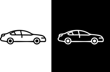 Fototapeta premium Black and white car illustration vector image vehicle automobile design art