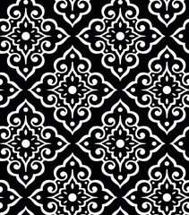 stock photo geometry floral seamless pattern, ethnic wallpaper design 