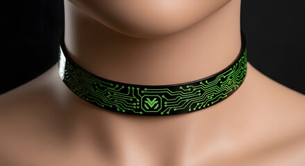 Elegant Green Beaded Choker Necklace: Fashion Jewelry Design