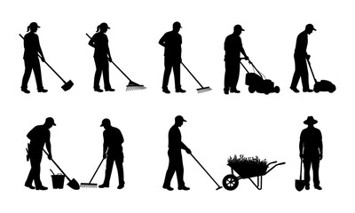 Naklejka premium business people silhouettes