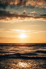 Golden Summer Sunset over Woolacombe Beach, Devon