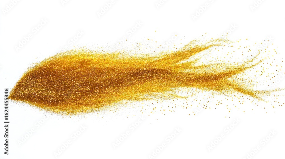 Poster golden glitter explosion abstract background with sparkling particles for festive and artistic desig