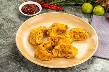 Tibetian Jal momo with sauce