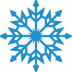 snowflakes or blue snowflake vector on a transparent background