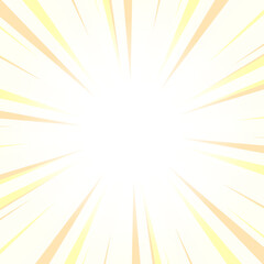 Obraz premium Light Peach Orange Abstract Glowing Sunburst Background. Pale Yellow Glow Effect Sunburst Background for Presentation, Banner, Poster, Flyer, Sales. Pop Art Poster for Summer and Spring Theme.