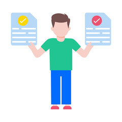 A flat style illustration showing coding files