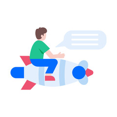 A flat style illustration showing deployment
