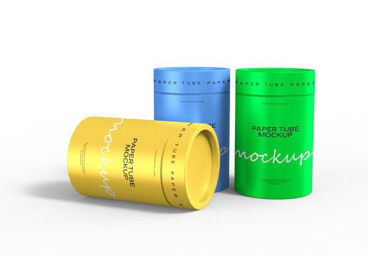 Paper Tube Mockup Isolated