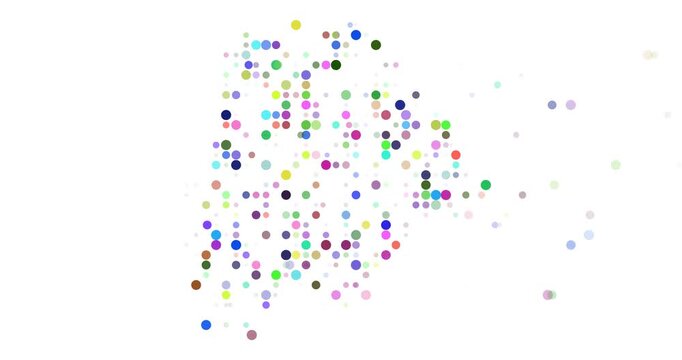 Color Circles Form Botswana Silhouette