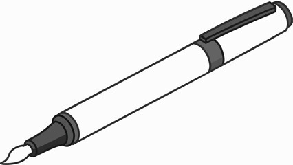 fountain pen vector illustration