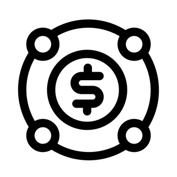 monetize line icon