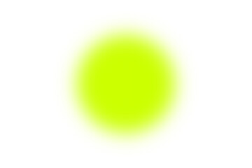 Neon green glowing circular orb with transparent background for energy effect or sci-fi design