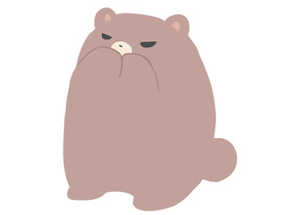 くま 口をふさぐ 主線なし