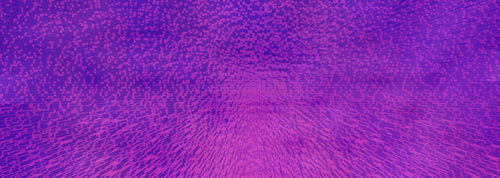 Abstract digital art featuring a vibrant purple pattern with a sense of depth and motion in a contemporary style