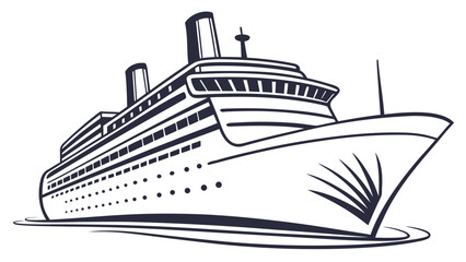 Obraz premium cruise ship vector illustration