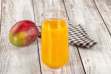 Sweet cold tropical mango juice
