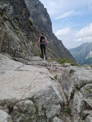 hiker in the mountains