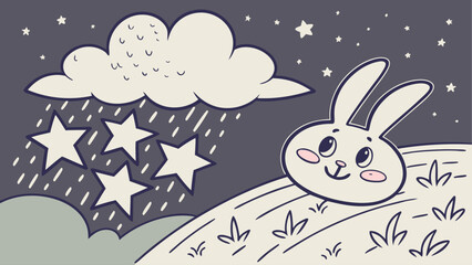 easter bunny with eggs